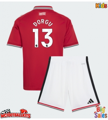 Manchester United Patrick Dorgu #13 Replica Home Stadium Kit for Kids 2026-27 Short Sleeve (+ pants)